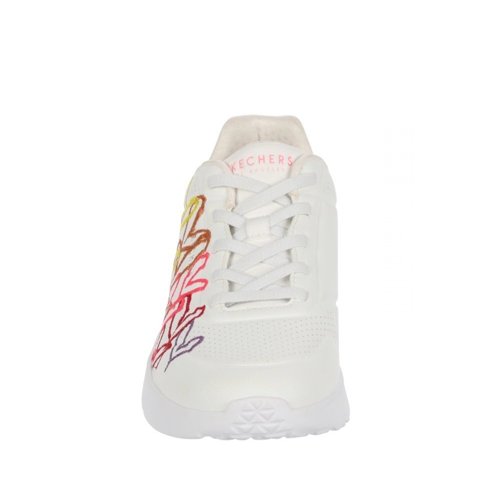 Skechers Street Uno Shinin' Hearts Women's Sneaker - White/Multicolor - Picture 2 of 5